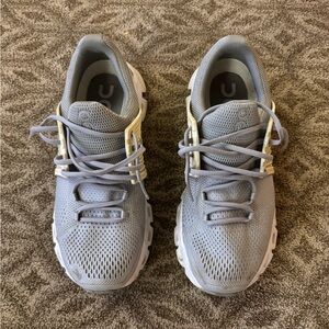 On Running Light Gray Mesh Sneakers